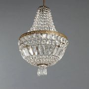 Antique metal and glass chandelier, Italy, 19th century