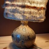 70's ceramic and wool lamp