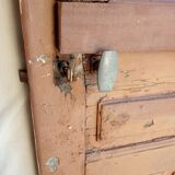 Old glazed door with its shutter