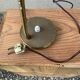 Antique desk lamp in gold metal Aluminor France vintage