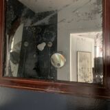 Antique mercury mirror in wood, late 19th century