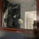 Antique mercury mirror in wood, late 19th century