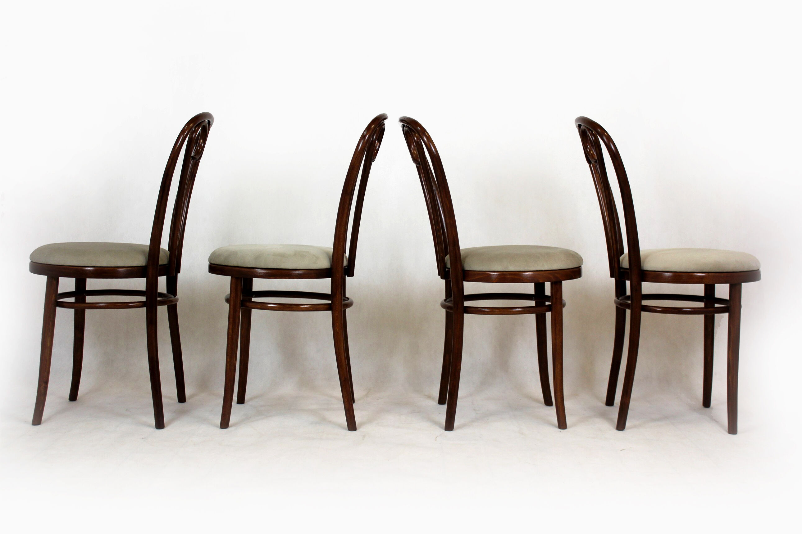 Chaises bentwood restaurées, années 1950, ensemble de 4