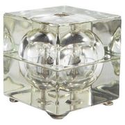 Cubosfera Glass Table Lamp attributed to Alessandro Mendini, Italy, 1968