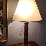 Burgundy Plexiglass and Brass Table Lamps by F. Loffredo, Italy 1980s