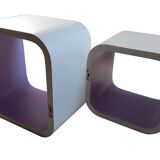 Etagères Vintage • Éléments modulables • Bois Laqué • 1970-1980