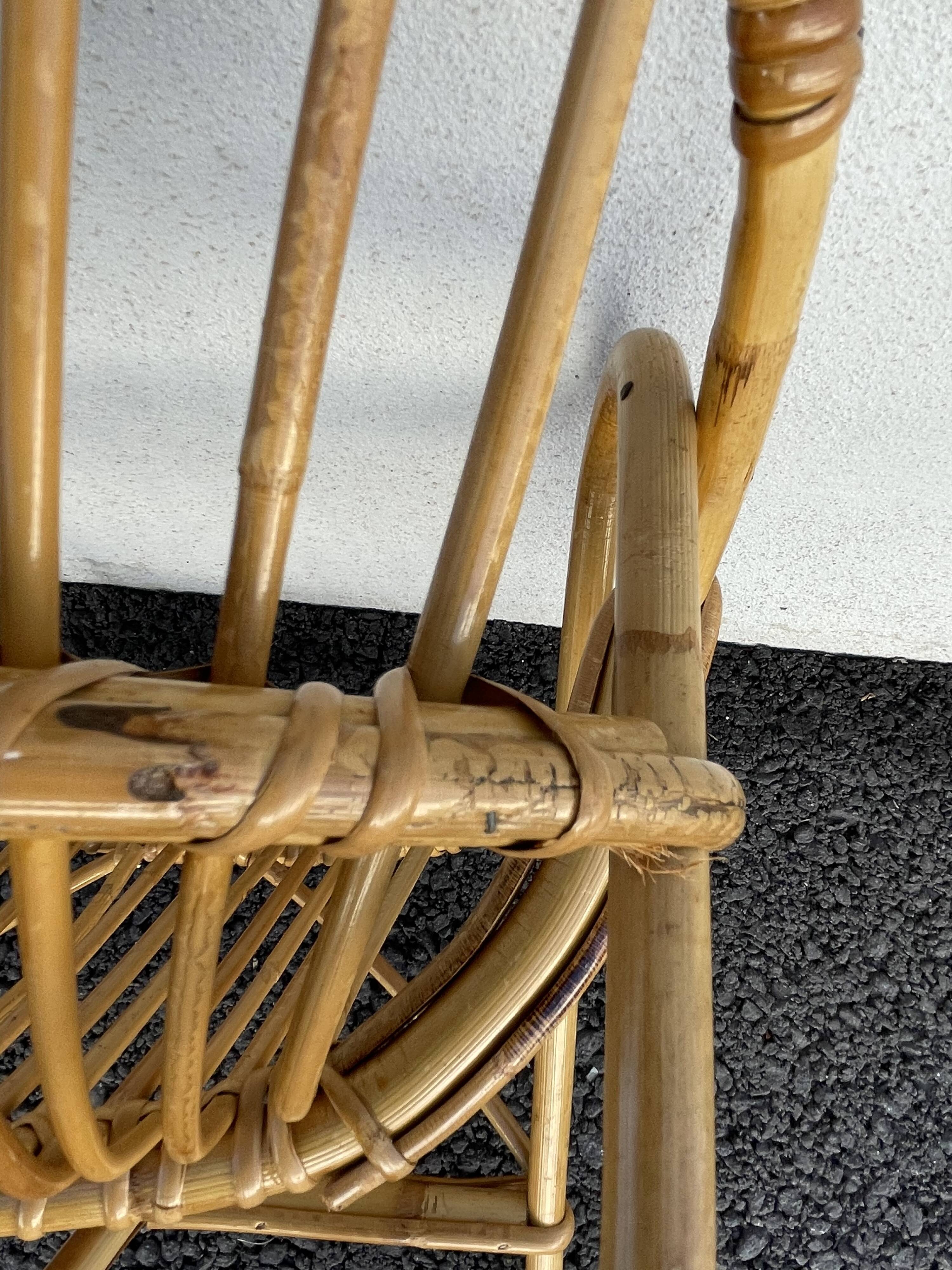 Armchair child wicker shell 70s