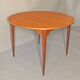 Italian circular teak extendable dining table, 1960s