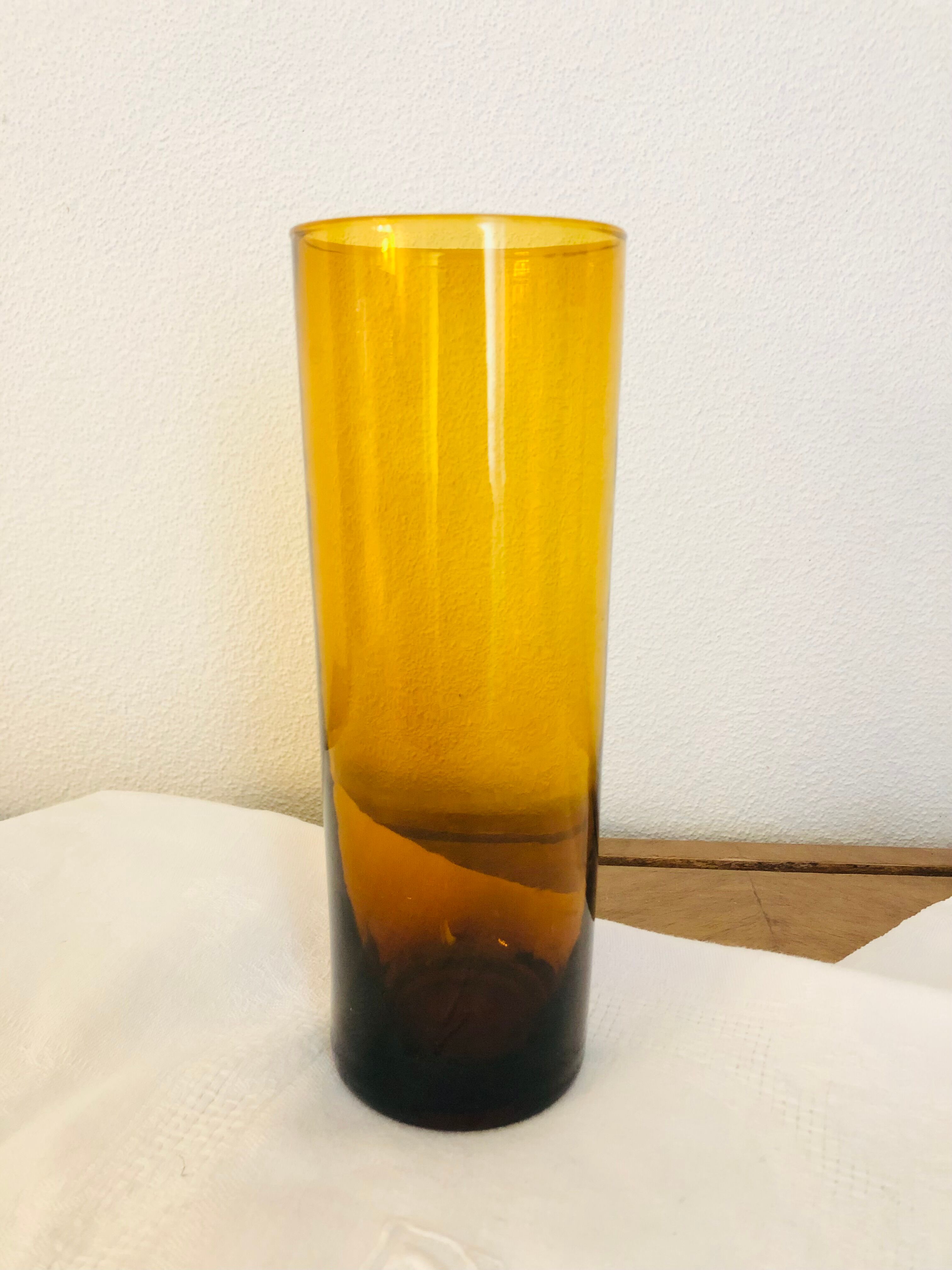 Orange glasses, amber glass long drink