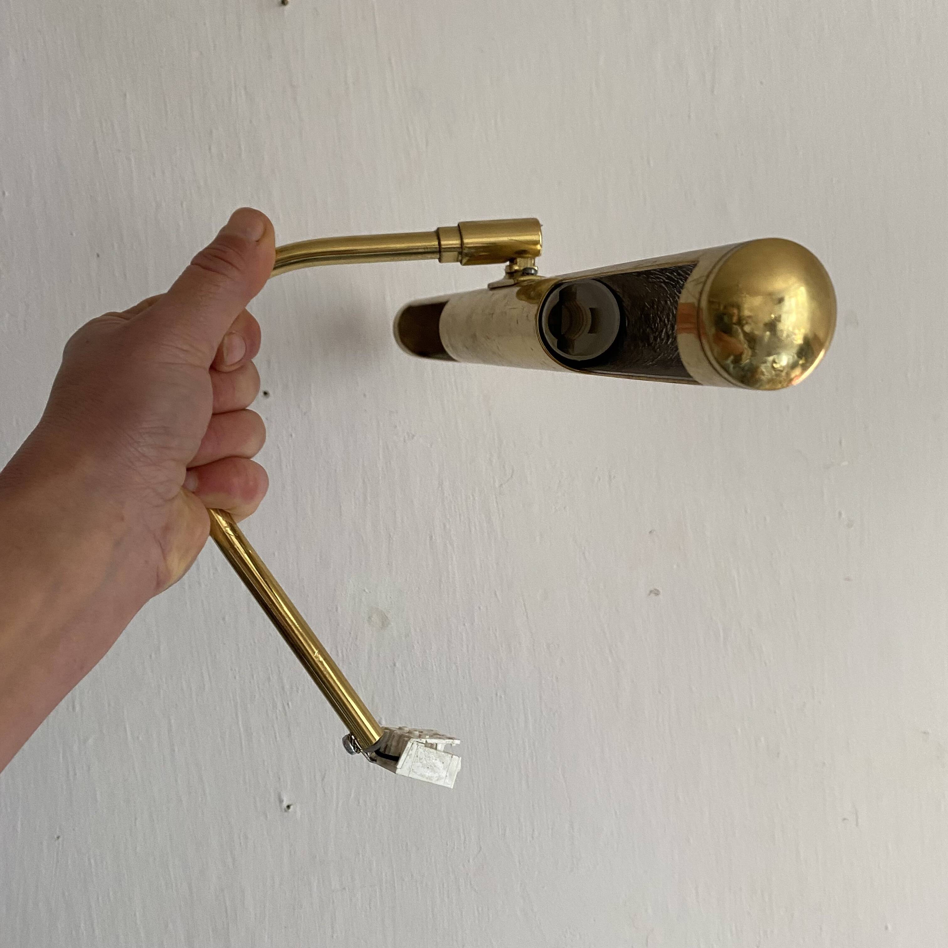 Applique éclairage de tableau en laiton doré