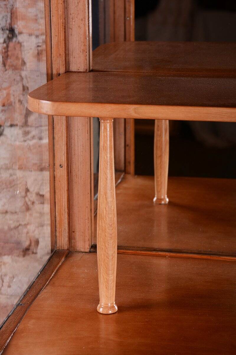 Antique Biedermeier Display Cabinet in Spruce, 1830s