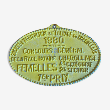 Charolais competition plate