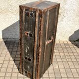 Malle cabine Wardrobe ancienne 1920 Coffre armoire Transatlantique Dressing