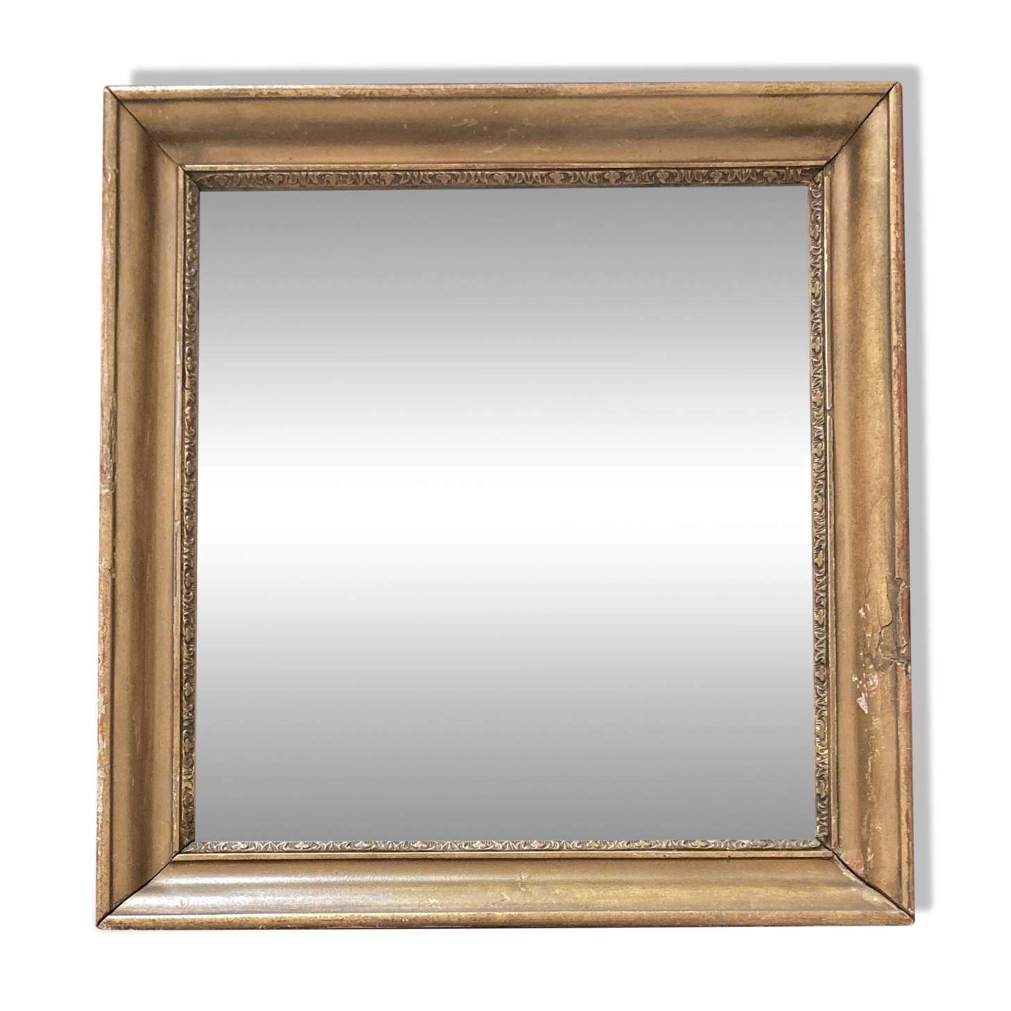 Small antique mirror - gilded wood