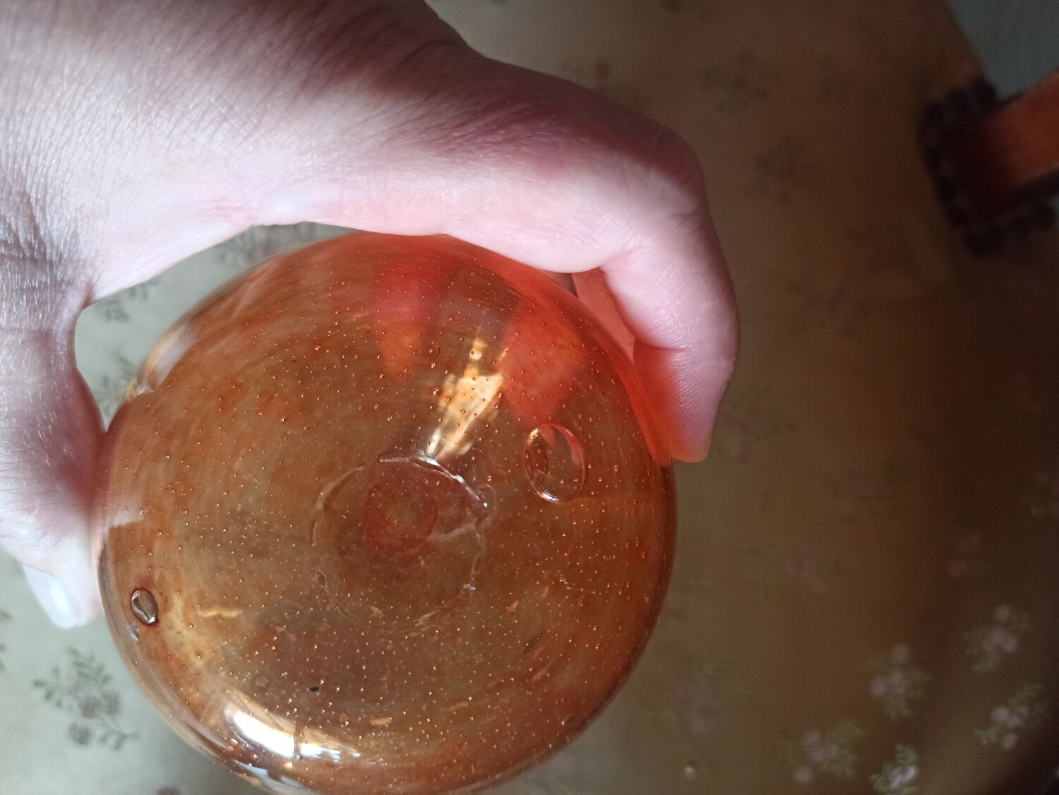 Mouth-blown glass soliflore vase