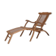 Chaise longue bois et cannage