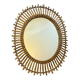 Vintage rattan mirror from the 1950s France