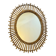 Vintage rattan mirror from the 1950s France