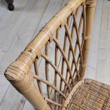 Vintage rattan office chair - 1950s