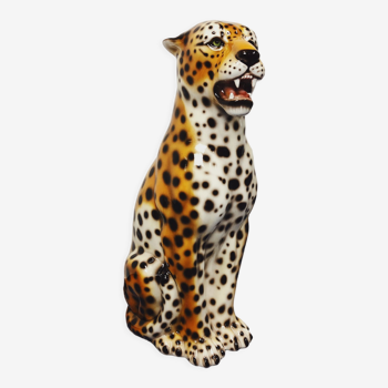 Leopard statue ceramic