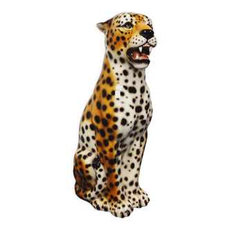 Leopard statue ceramic