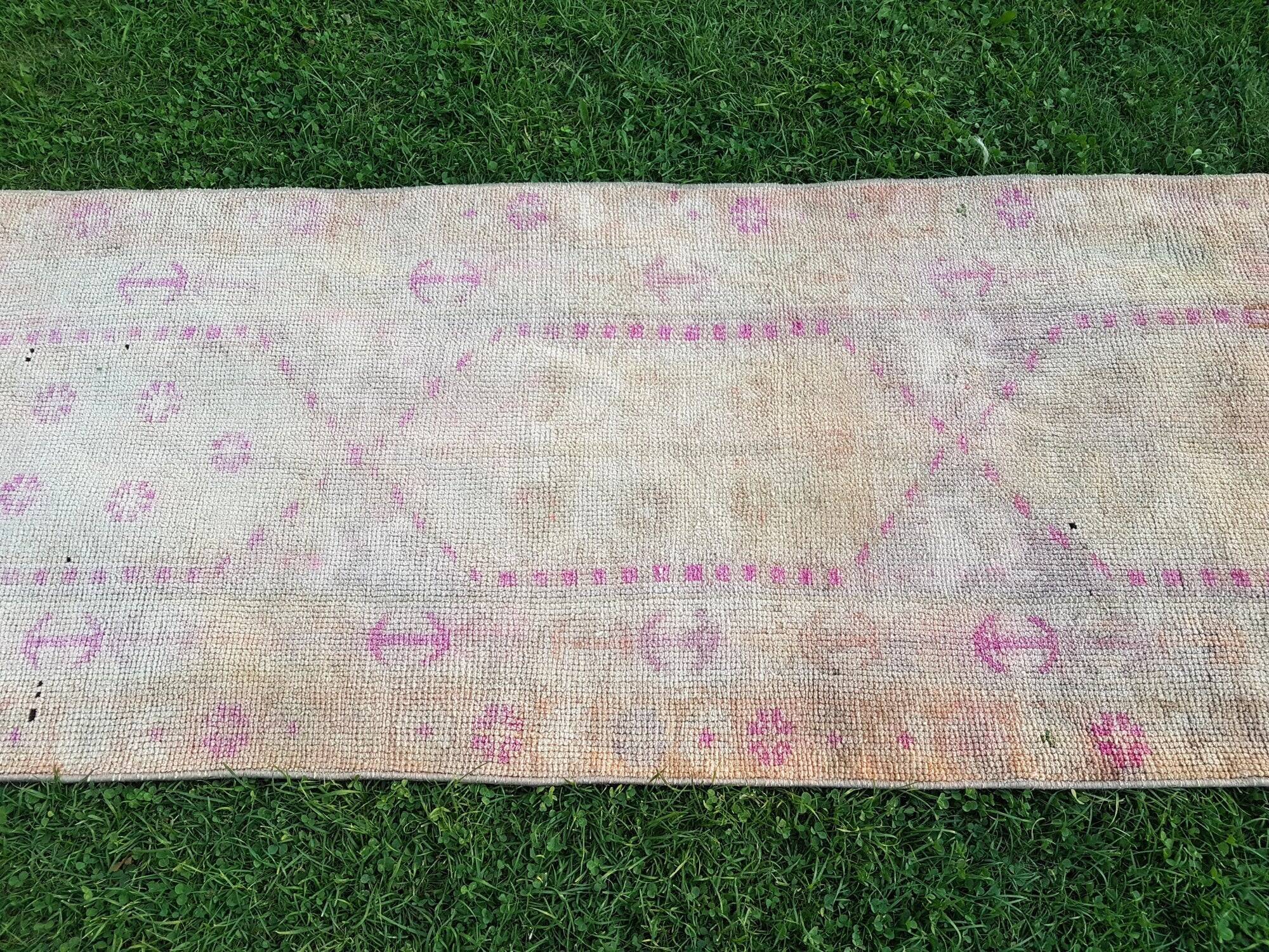 Vintage Turkish hallway rug 84x470 cm