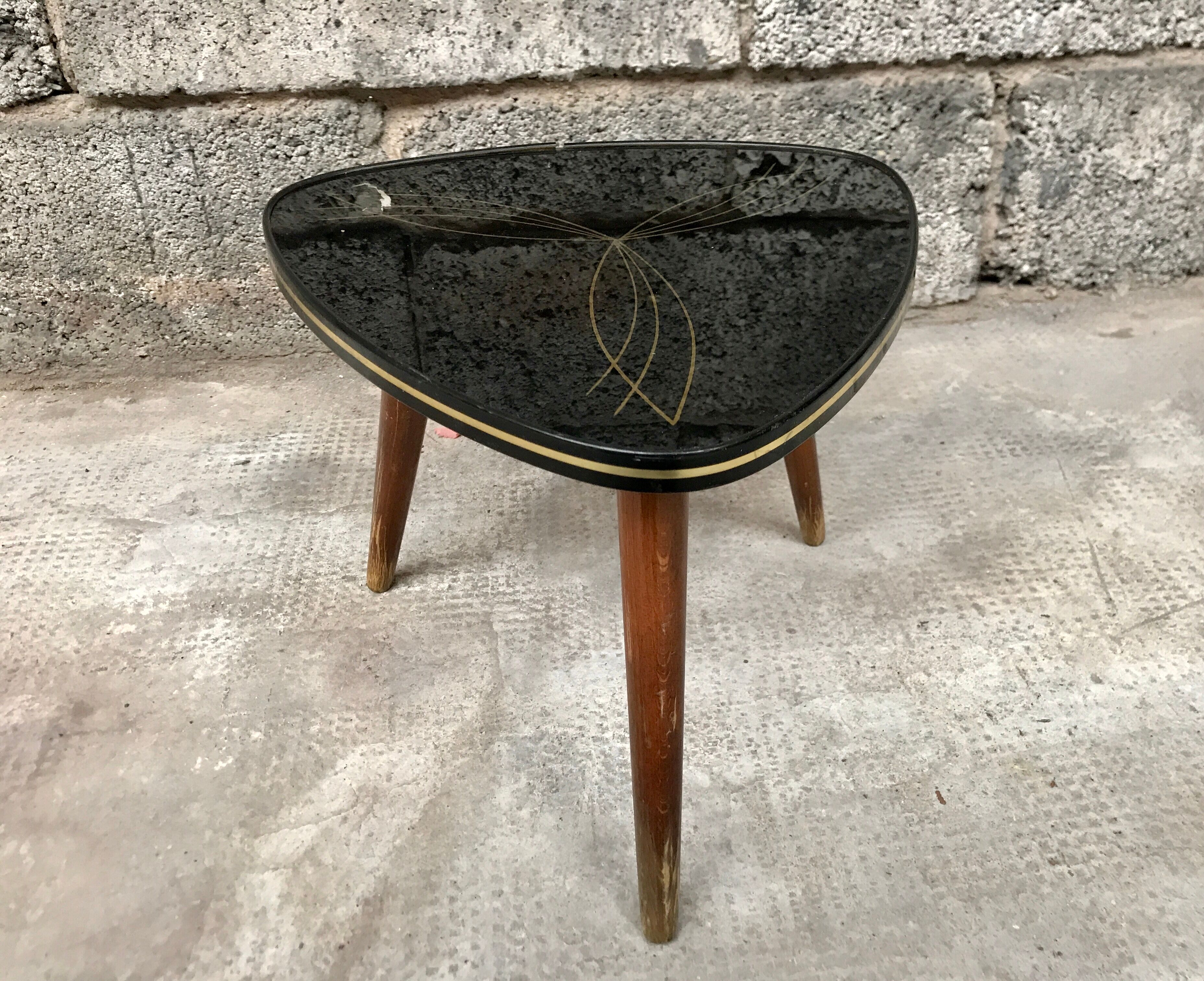 Triangular side table