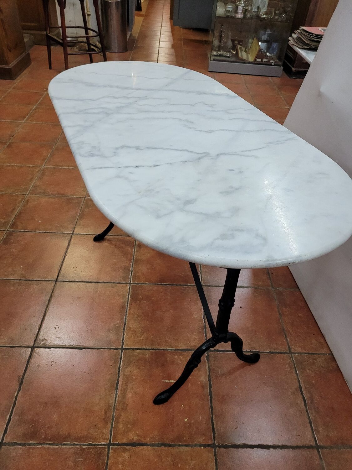 Bistro table with marble top