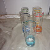 Set of 5 glasses to orangeade year 70
