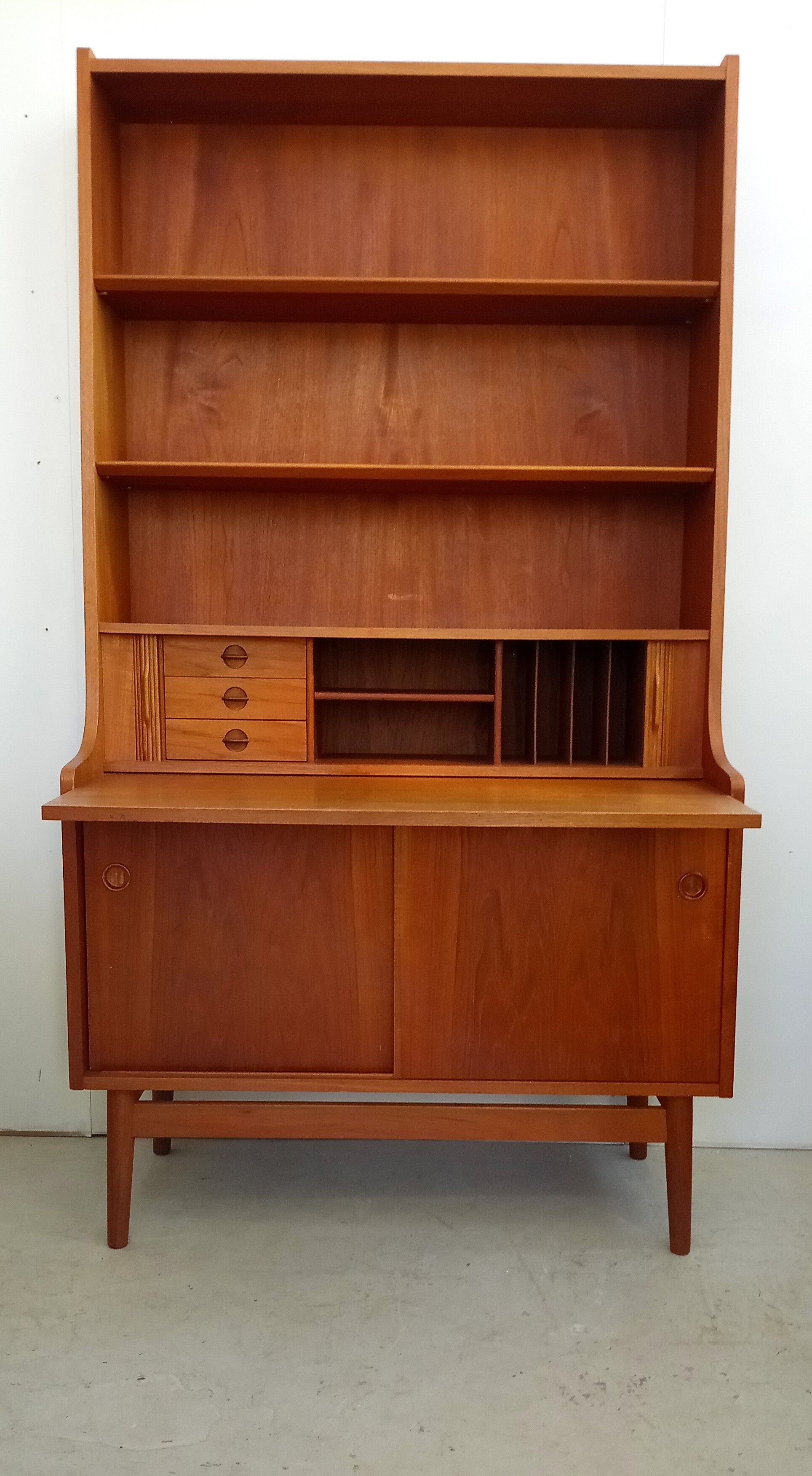 Secretary desk in teak by Johannes Sorth for BM mobler, denmark, 60s