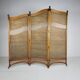 1970s Three-Panel Rattan Room Divider with Wicker Panels