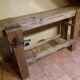 Antique Burgundian workbench in light oak