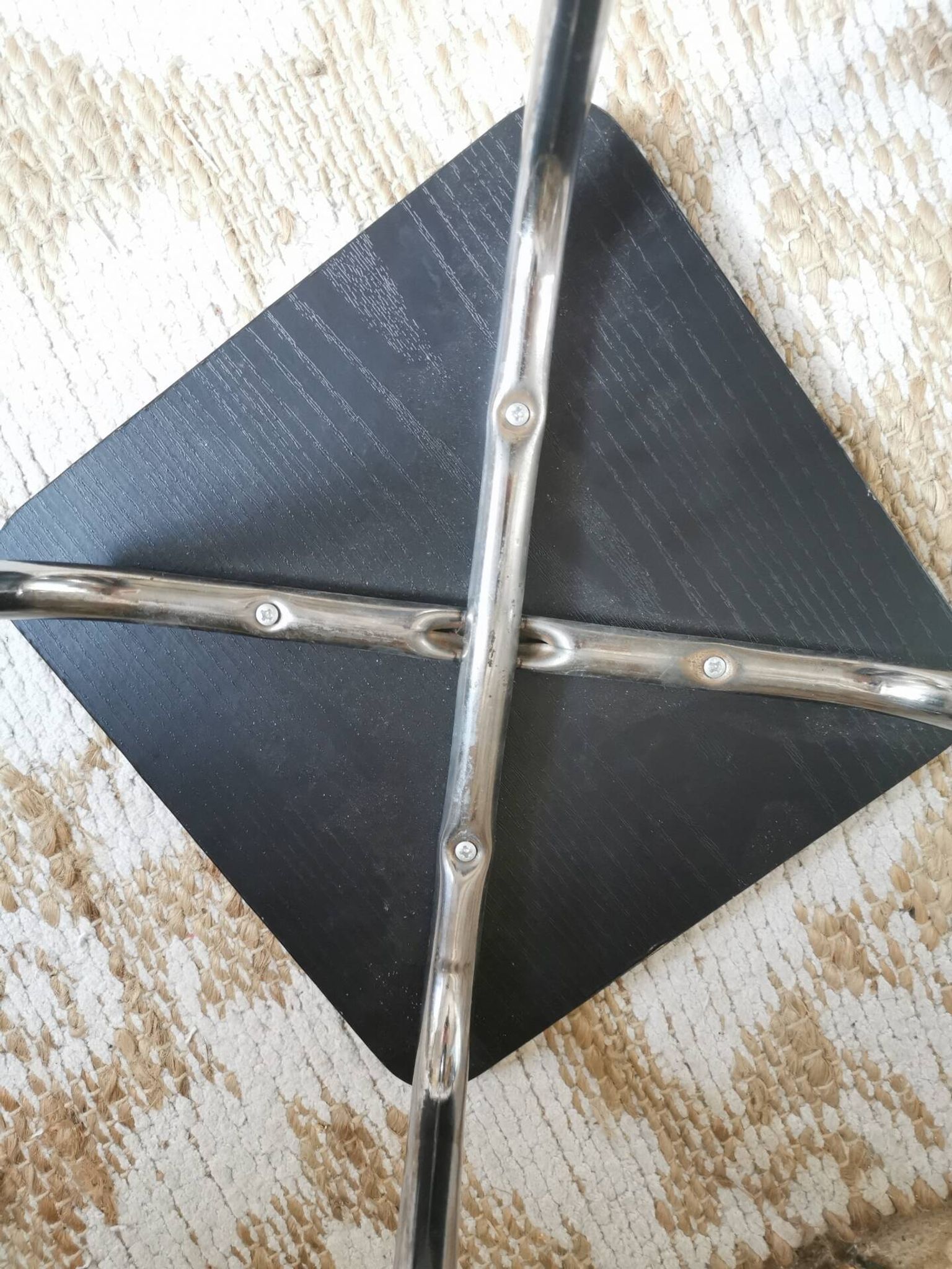 Vintage stool in black Formica