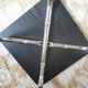 Tabouret vintage en Formica noir