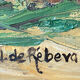 Table huile sur toile  "Bouquet of flowers" signed M De Rebeval  twentieth century