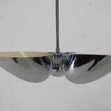 1930s Restored Bauhaus Chrome Plated Chandelier by Zukov , Czechoslovakia