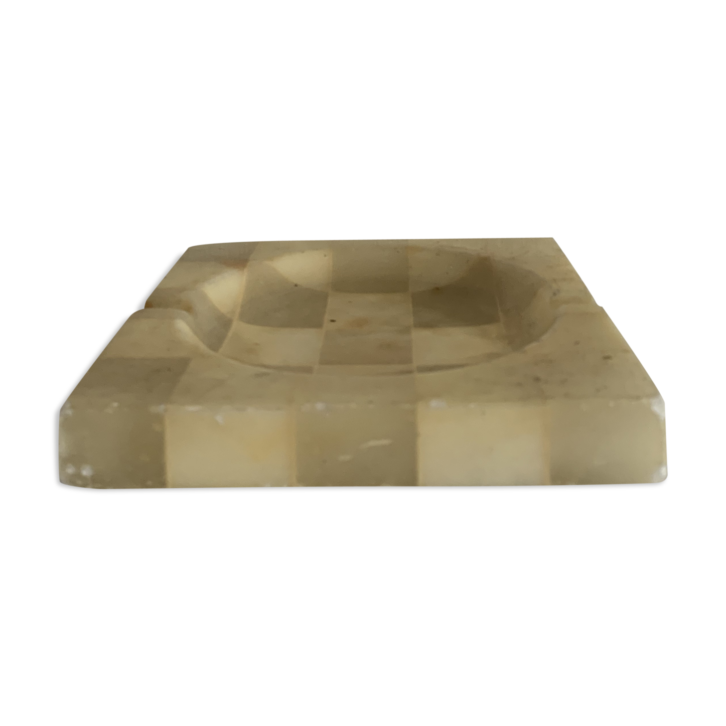 Vintage yellow square alber ashtray tiles
