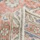 7x11 Salmon Pink & Blue Vintage Persian Rug, Large Floral Rustic Decor