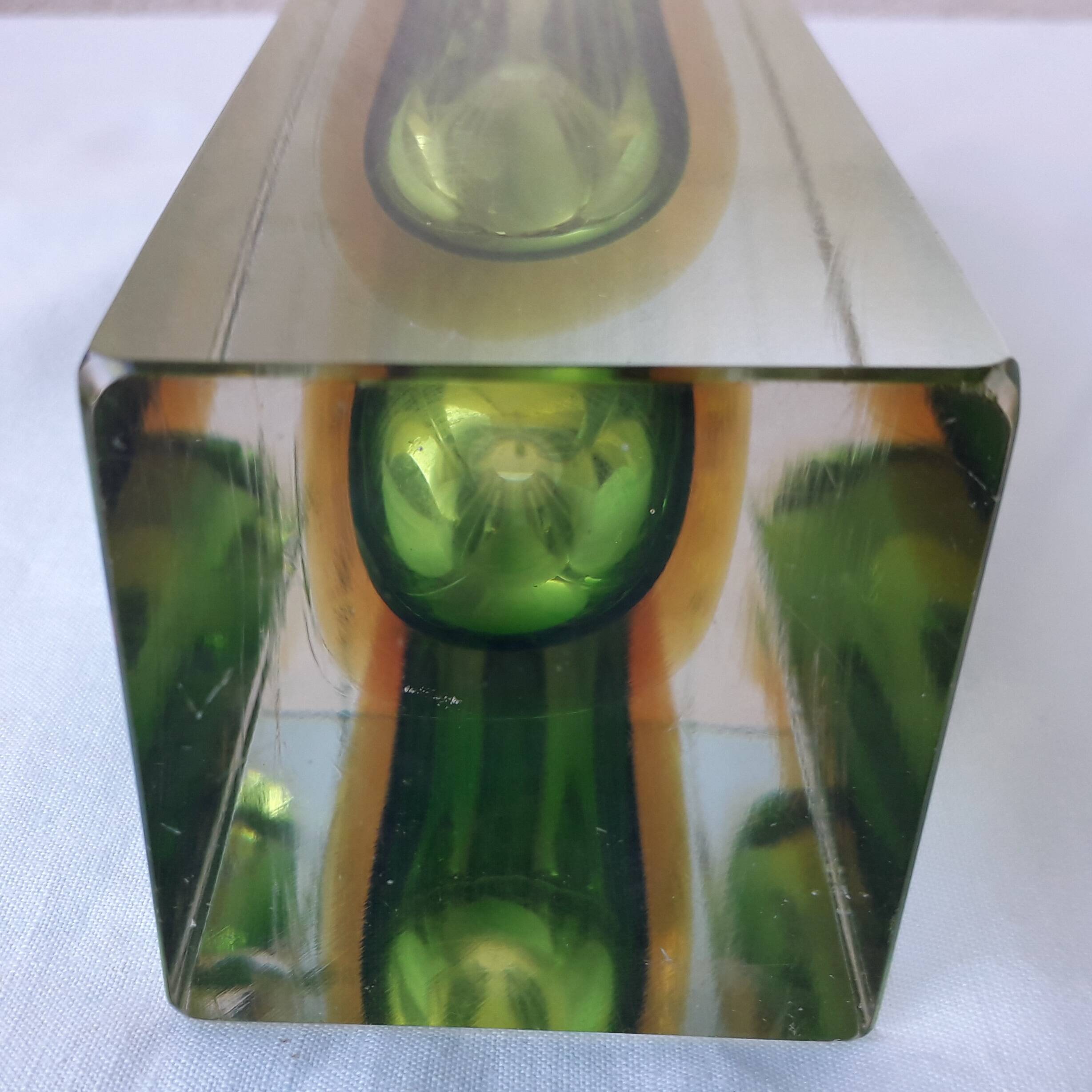 Murano glass Sommerso vase