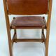 Set of 6 Maison Regain Chairs - Solid Elm and Fawn Leather - Circa 70