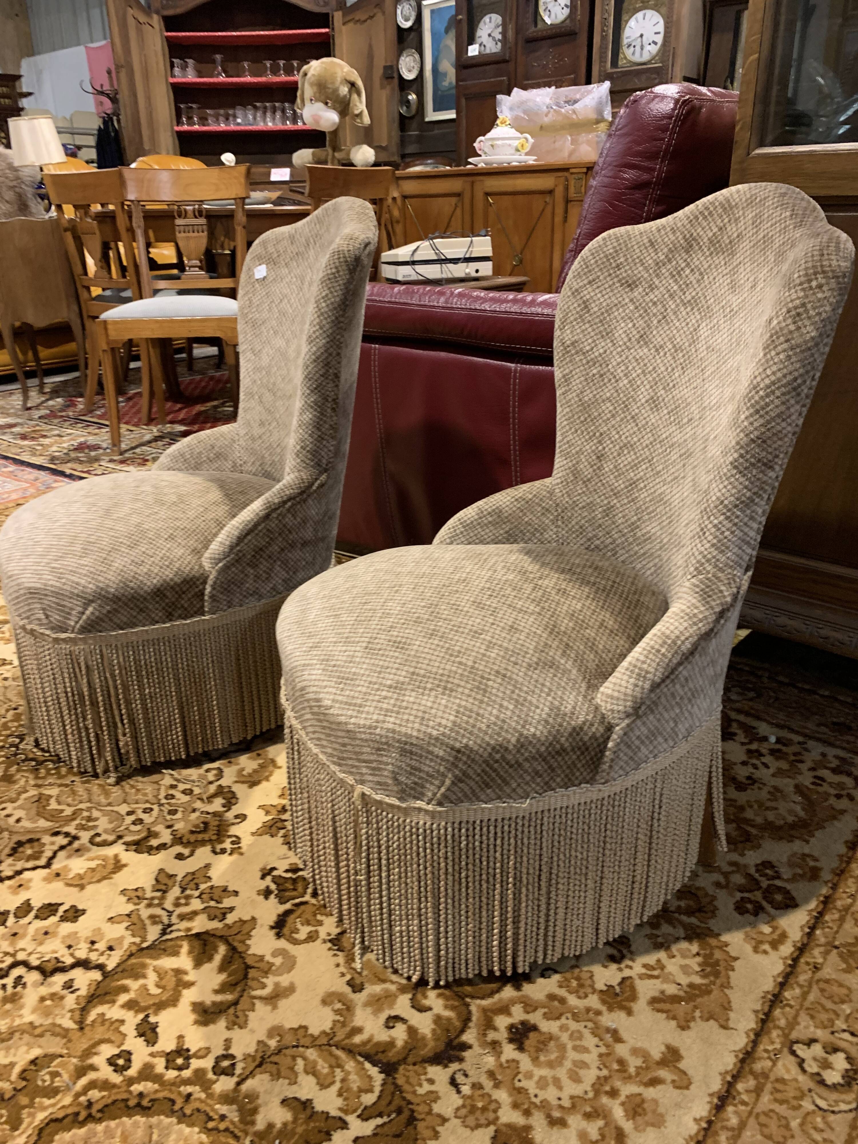 Fauteuils crapaud en velours