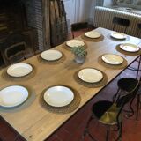 Wood and iron dining table