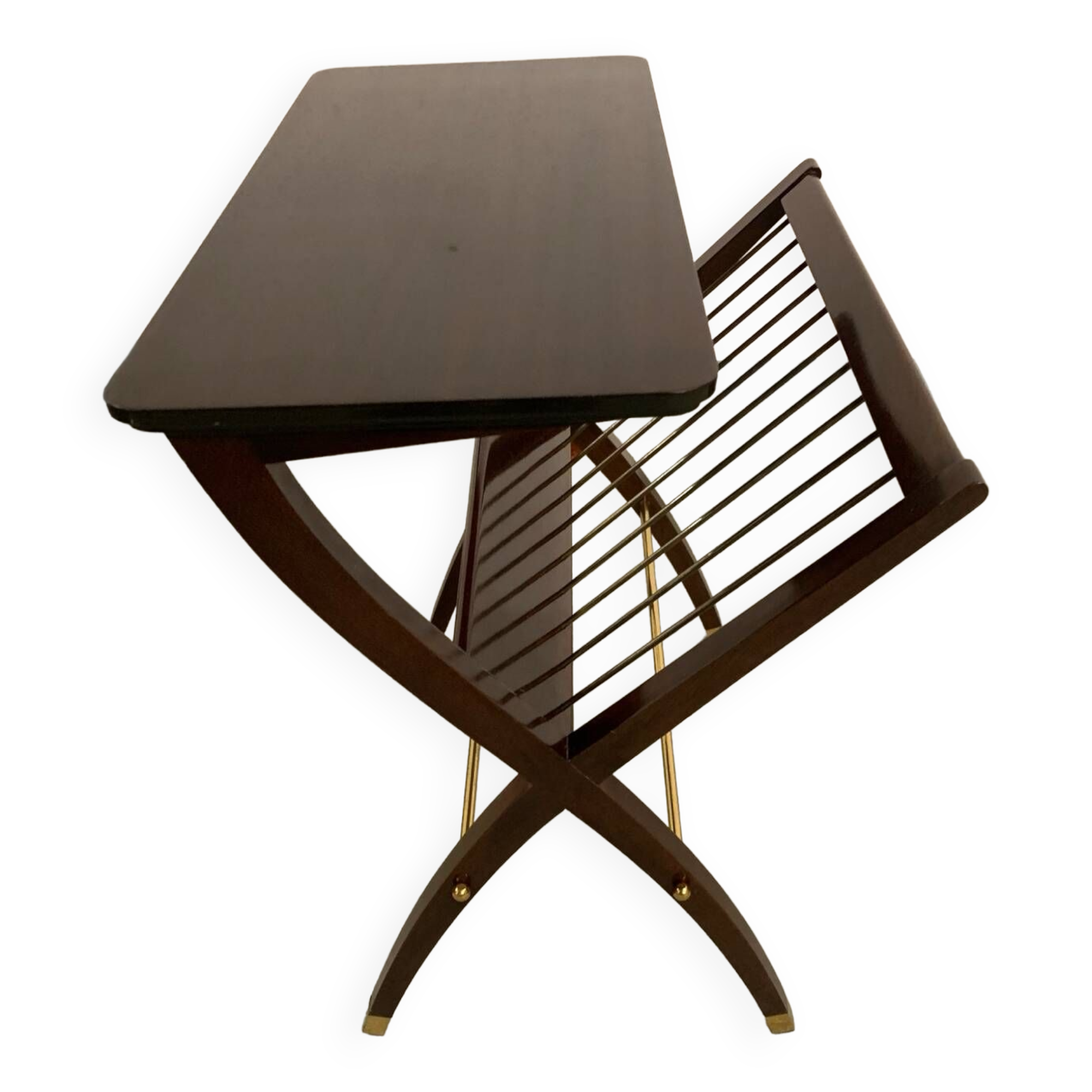 Magazine rack - vintage reading saddle