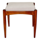 Edmund Homa stool beige-cream seat - structural fabric