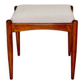 Edmund Homa stool beige-cream seat - structural fabric