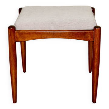 Tabouret Edmund Homa avec assise beige-crème - tissu structurel