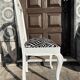 Antique Baroque chair redesigned in Zebra fabric
