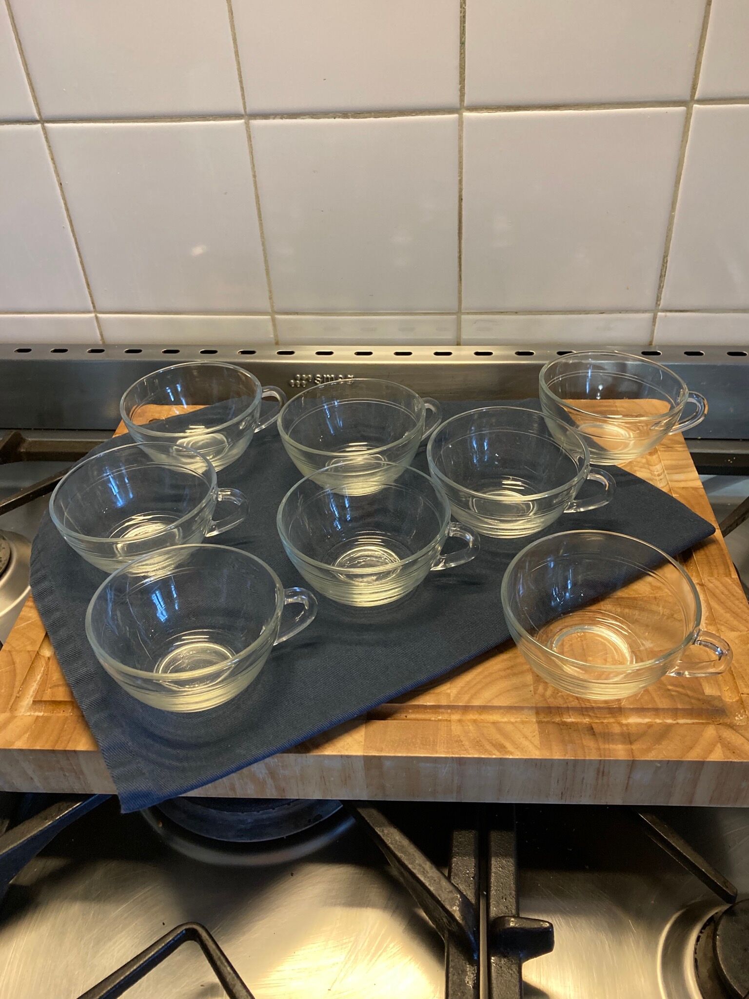 Vintage teacups/chocolate Gigogne Duralex