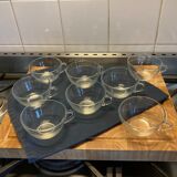 Vintage teacups/chocolate Gigogne Duralex