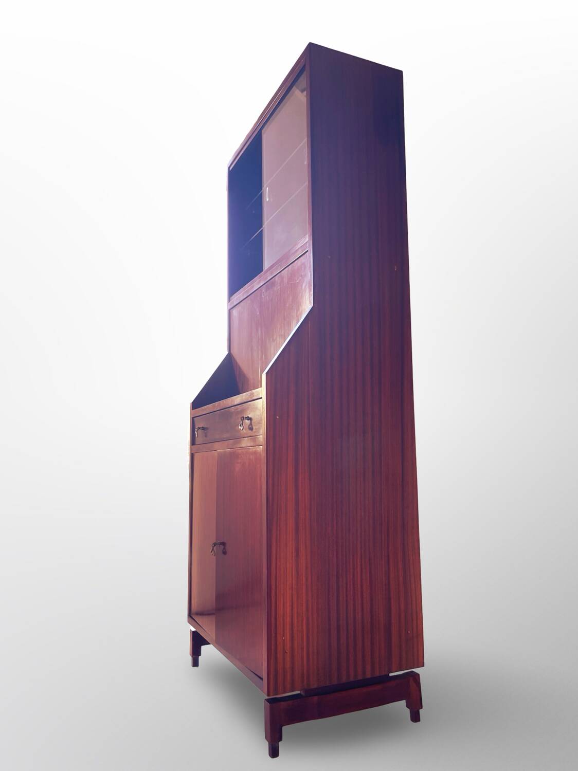 Buffet/crédence italienne en bois et acajou plaqué, années 1960.